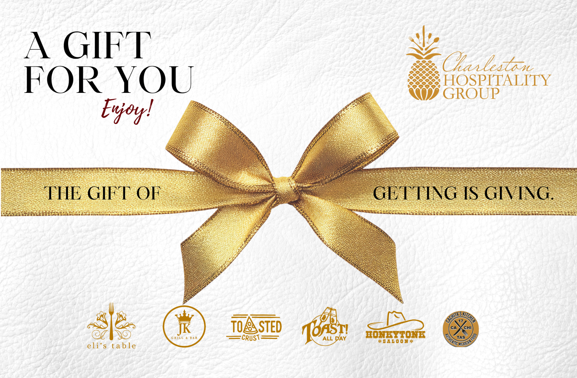 Charleston Hospitality Group eGift Card - perfect dining gift for Eli's Table and CHG restaurants